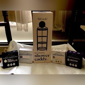 Kitsch Shower Caddy and Four Hair Care Bars